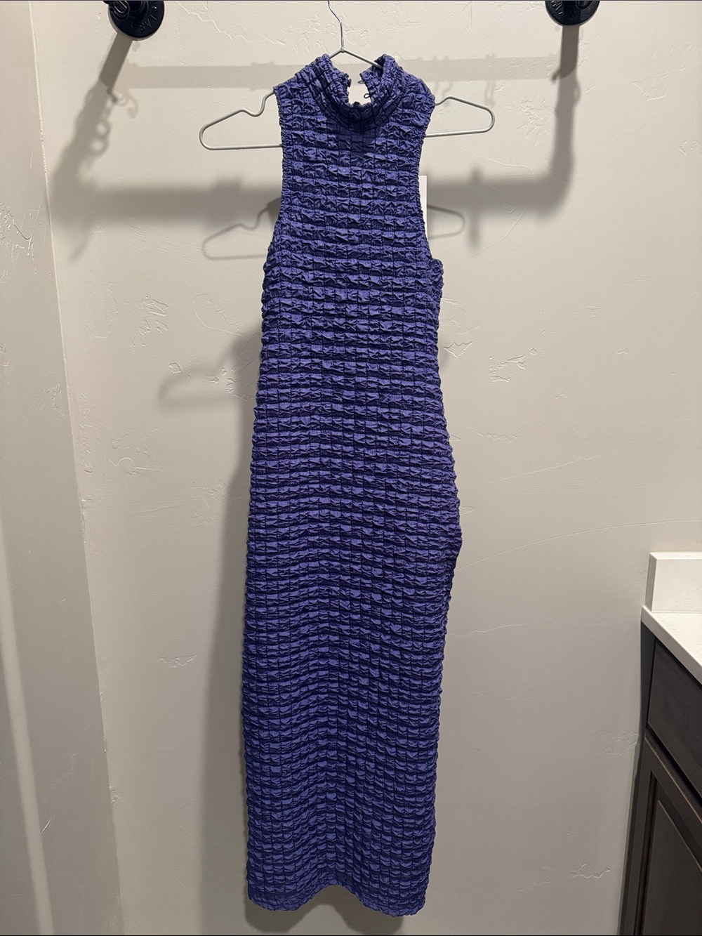 Urban Outfitters Purple Textured Sleeveless Maxi Dress